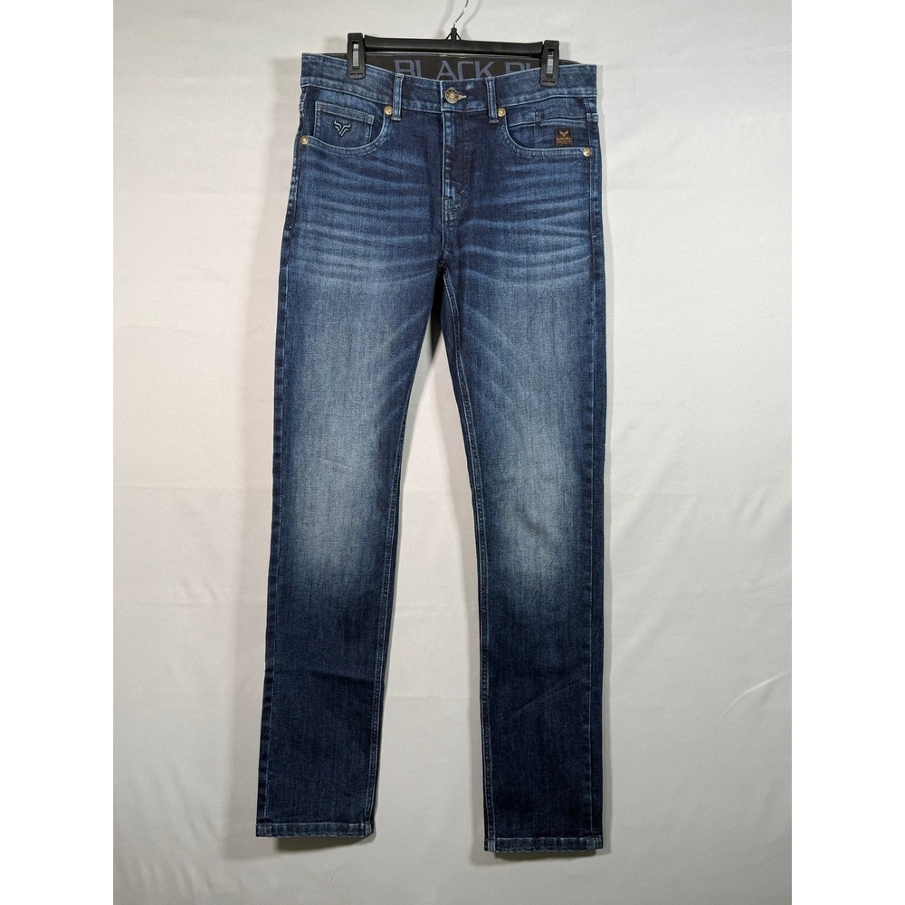 Black Bull Apparel Dark Wash Slim‎ Fit Jeans Women's Size 32 Dark Blue Denim